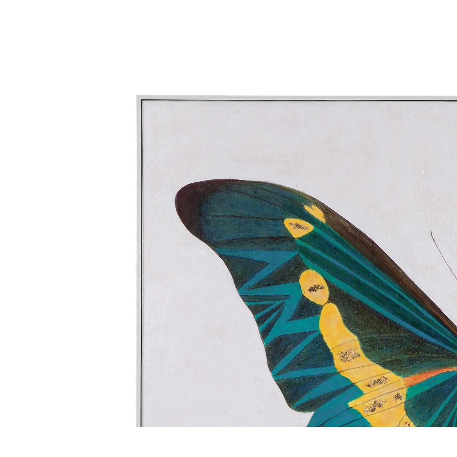 Bassett Mirror Butterfly Wings Framed Canvas - Set of 2