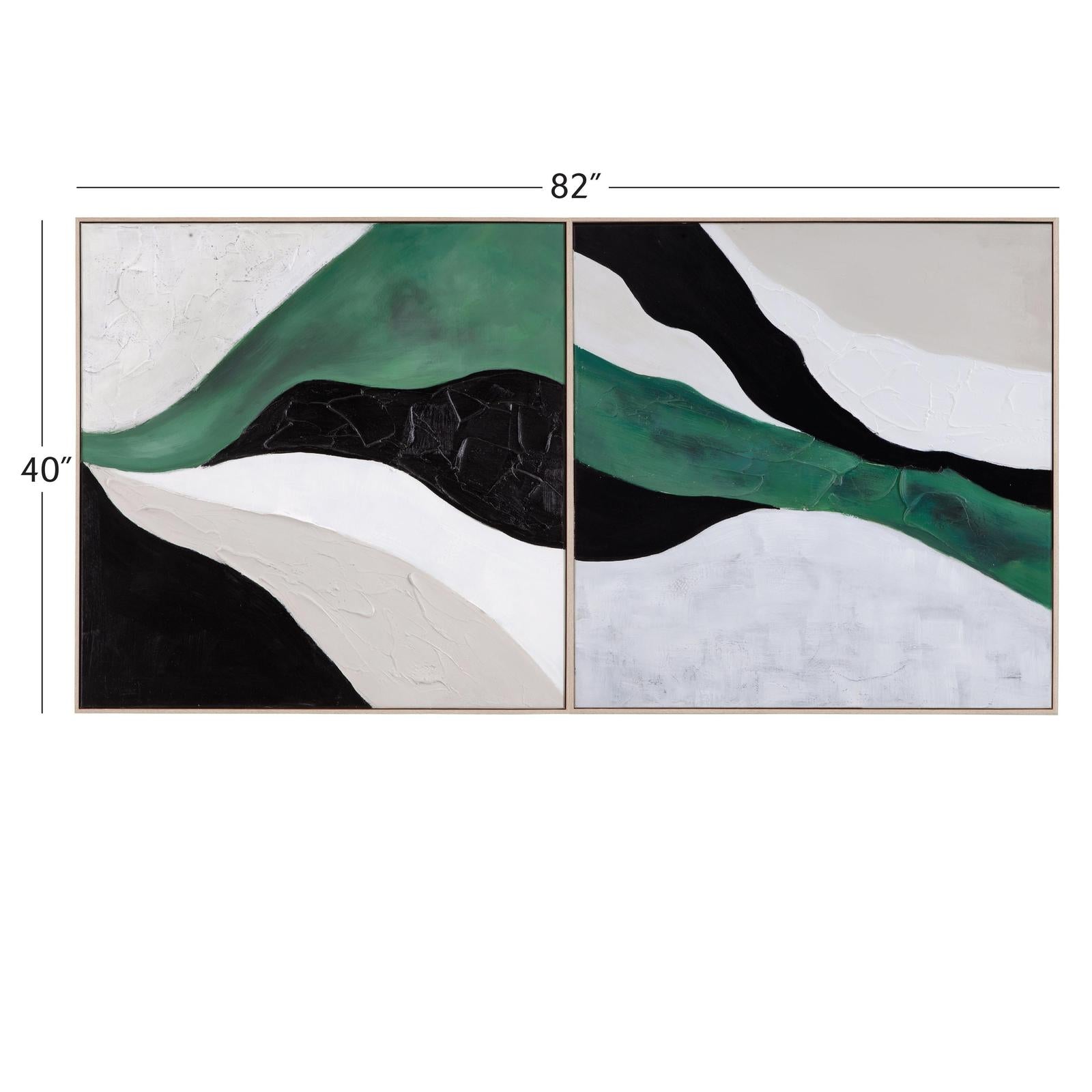 Bassett Mirror Illuminate Framed Canvas - Set of 2