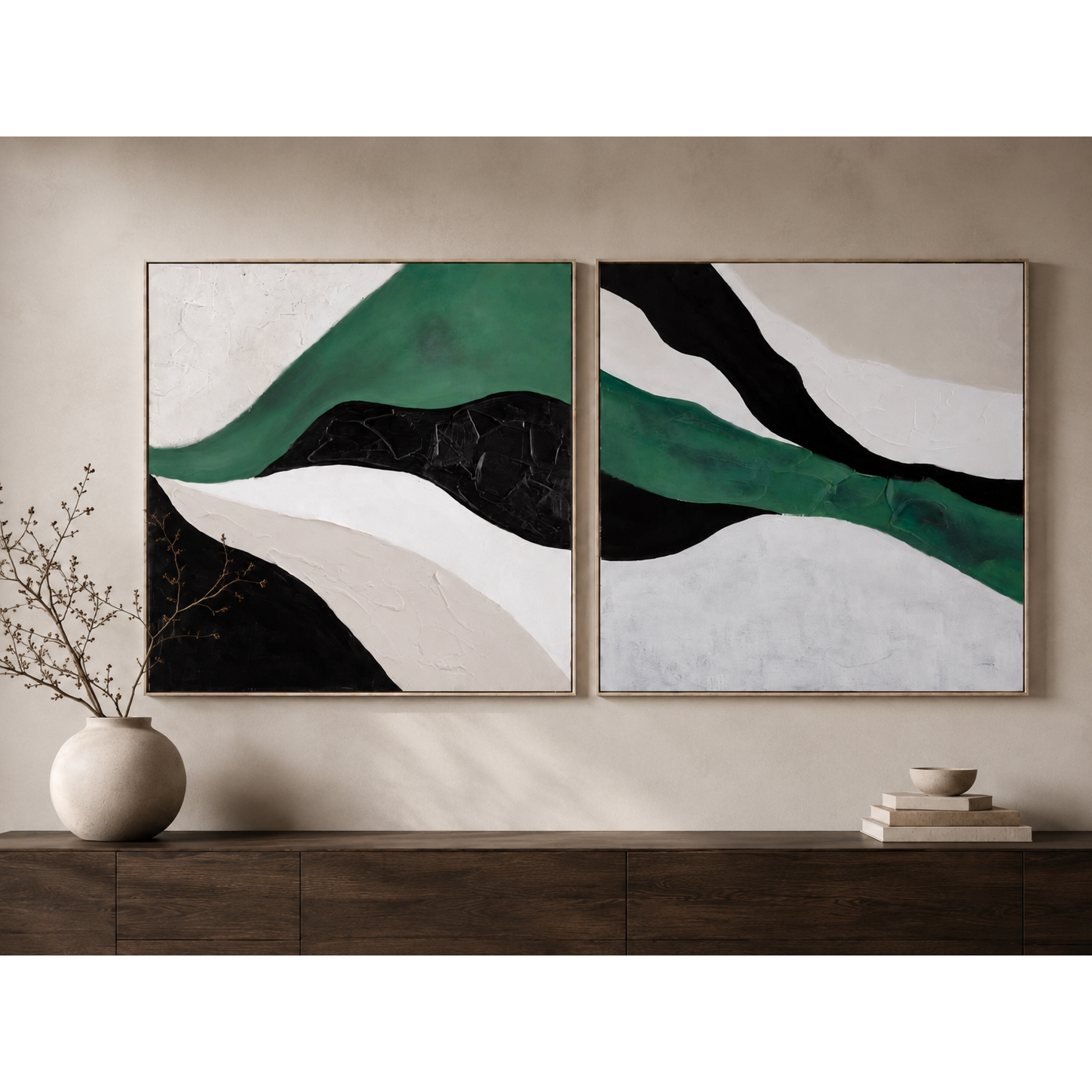 Bassett Mirror Illuminate Framed Canvas - Set of 2