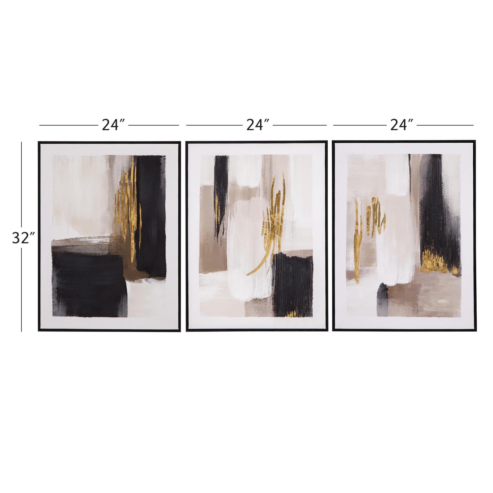 Bassett Mirror Journey Framed Canvas - Set of 3