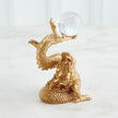 Global Views Gold Leaf Dragon Holding Sphere