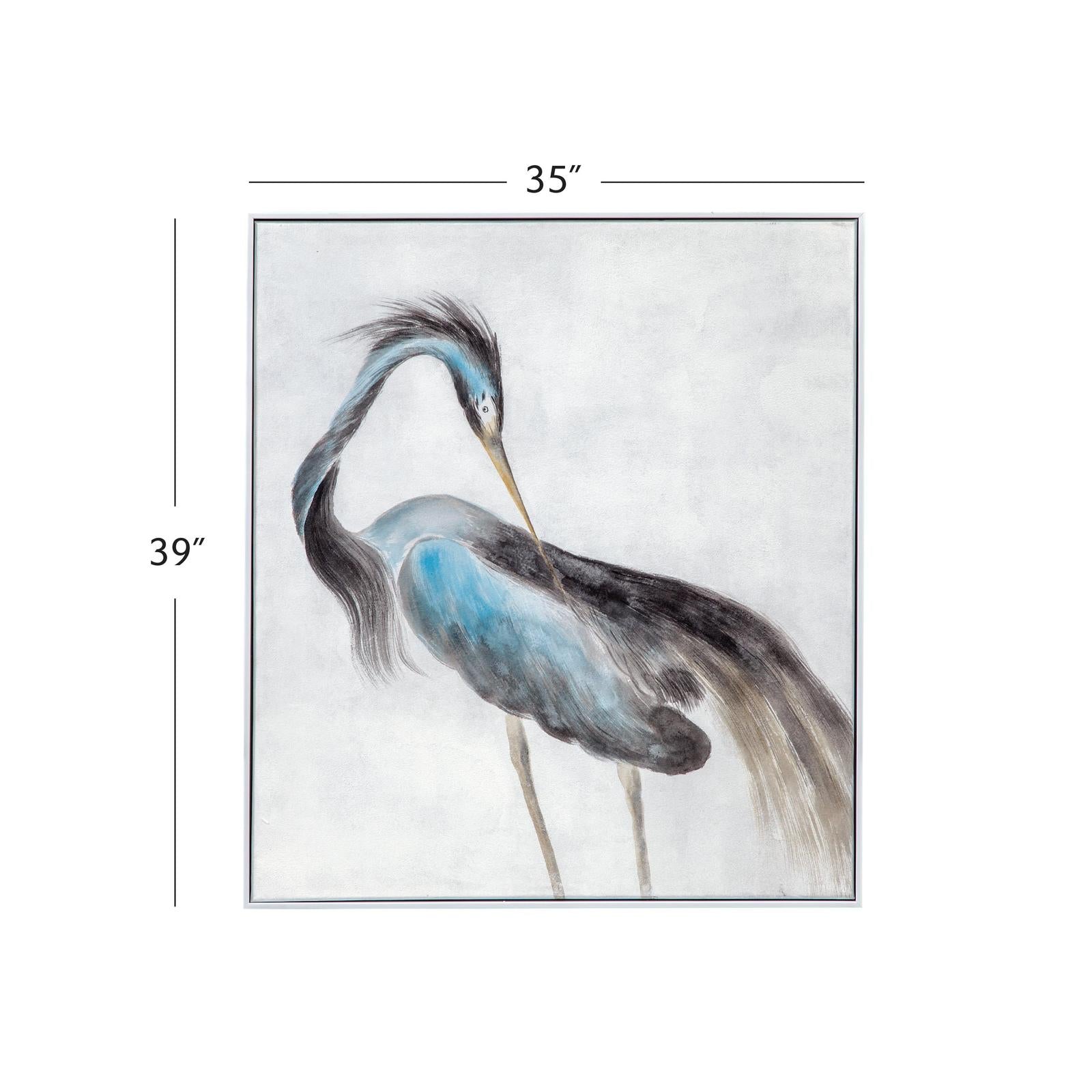 BMC Louisiana Heron Framed Canvas