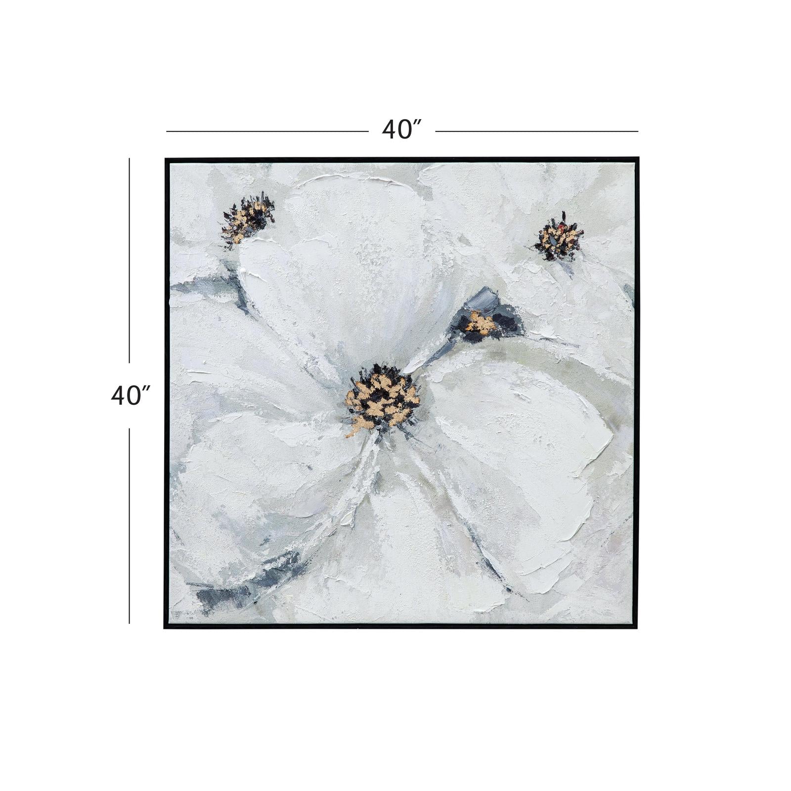 Bassett Mirror Dogwood Framed Canvas