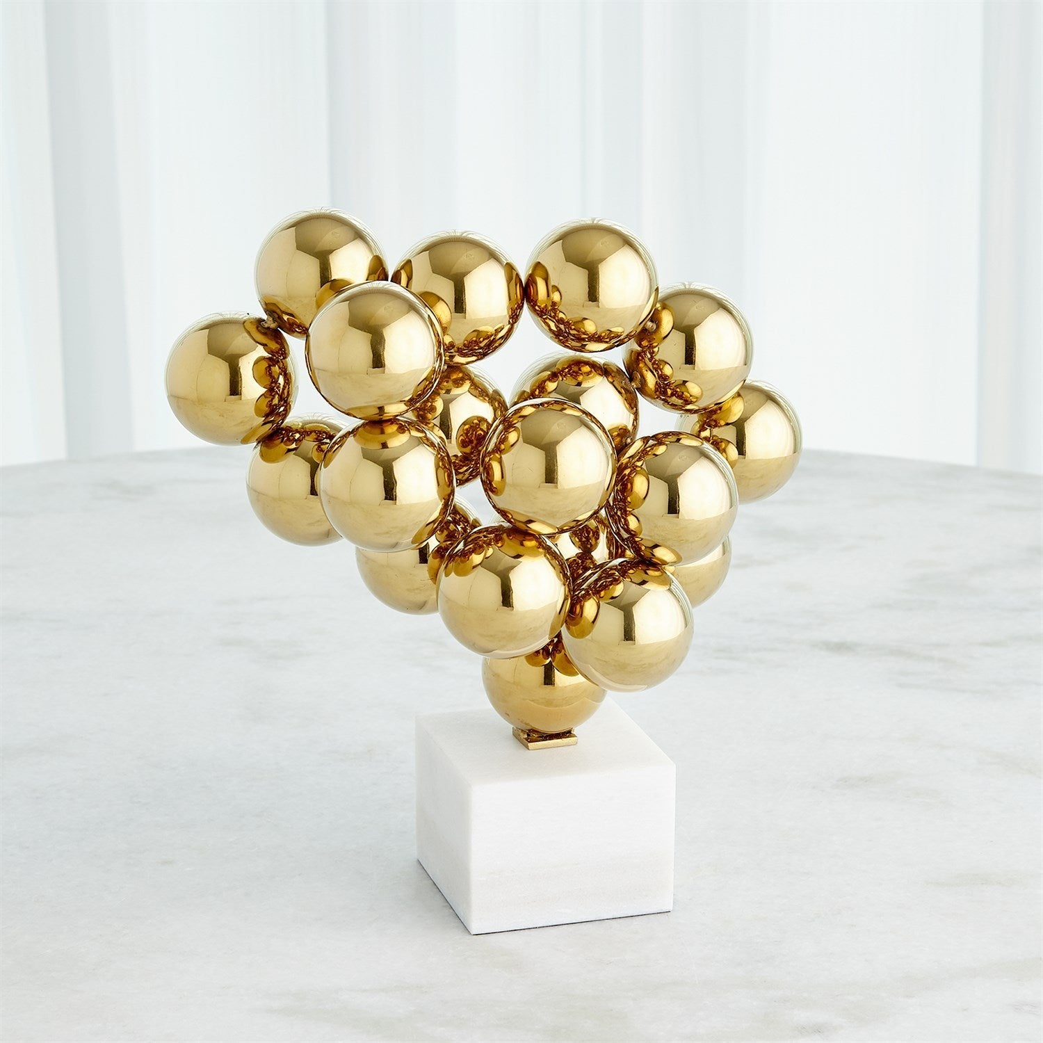 Global Views Brass Sphere Sculpture