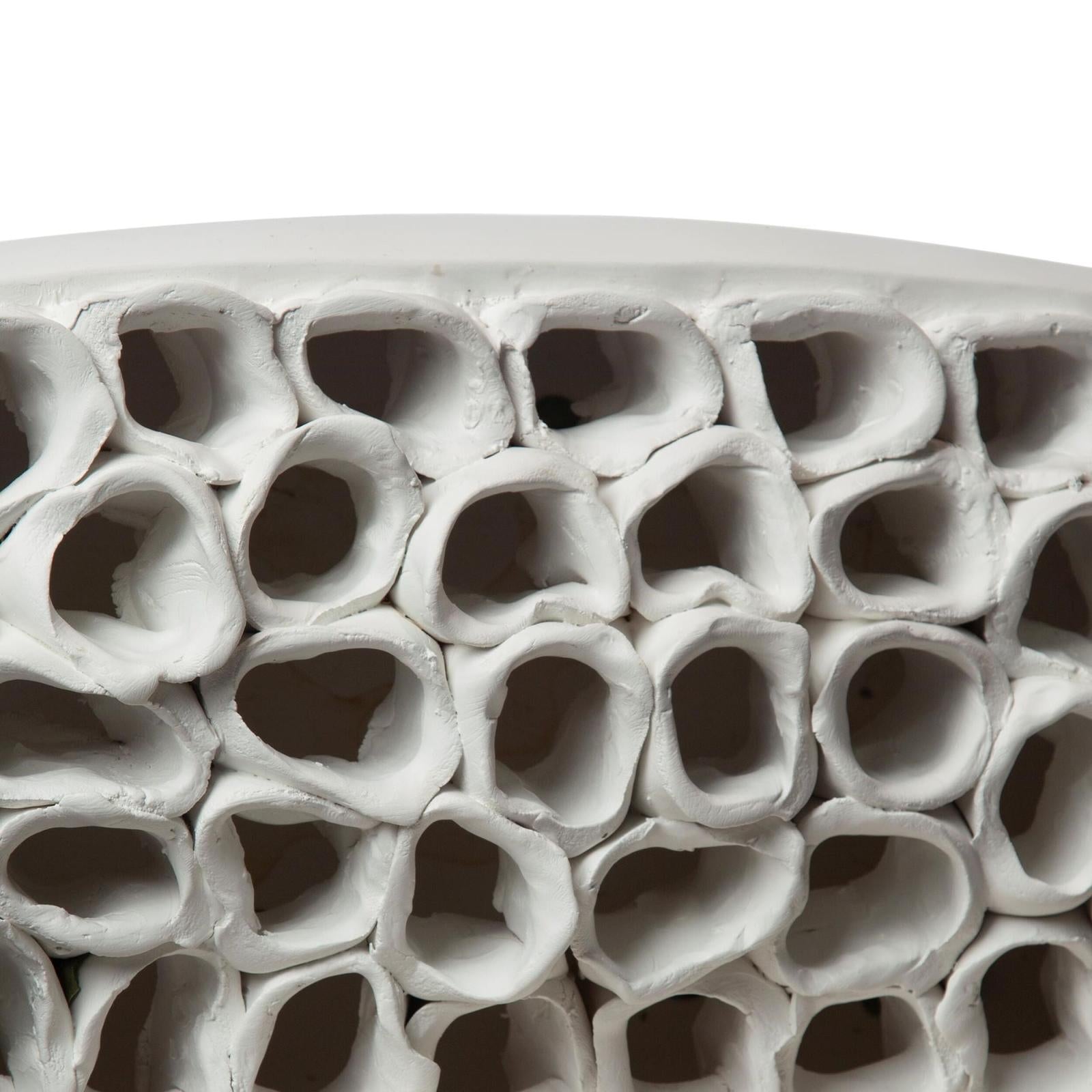 Global Views Reef Matte White Centerpiece