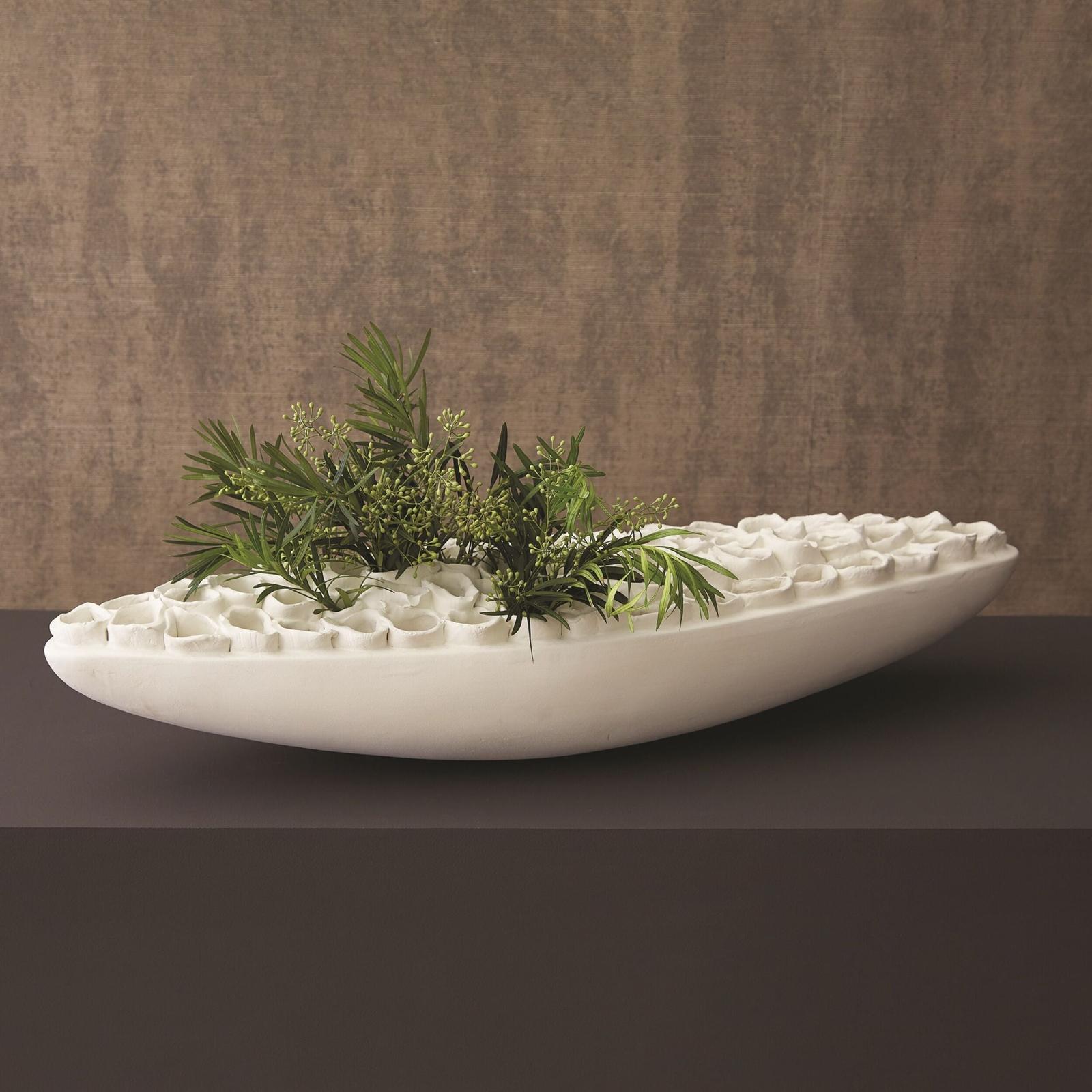 Global Views Reef Matte White Centerpiece