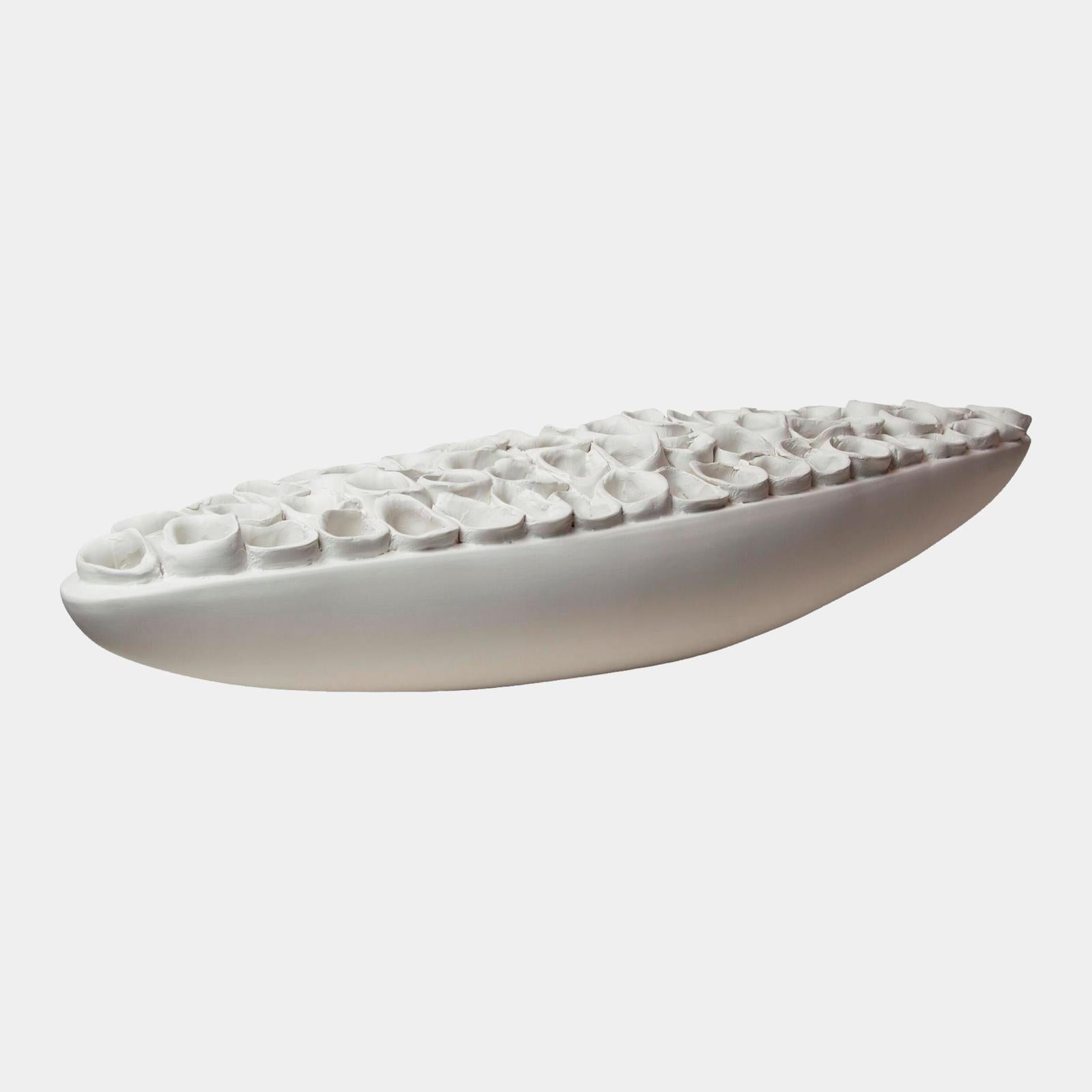 Global Views Reef Matte White Centerpiece