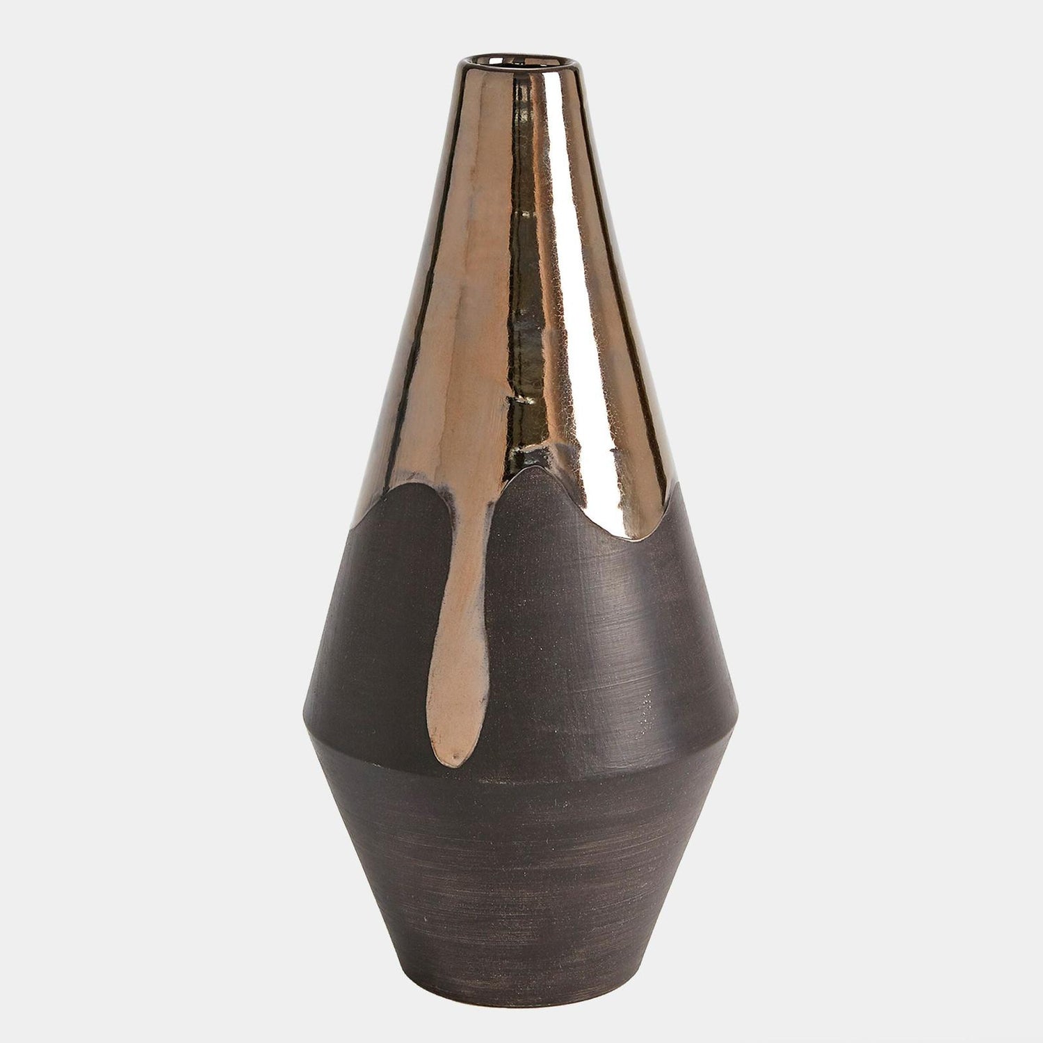 Global Views Platinum Bottom Gilded Dip Vase