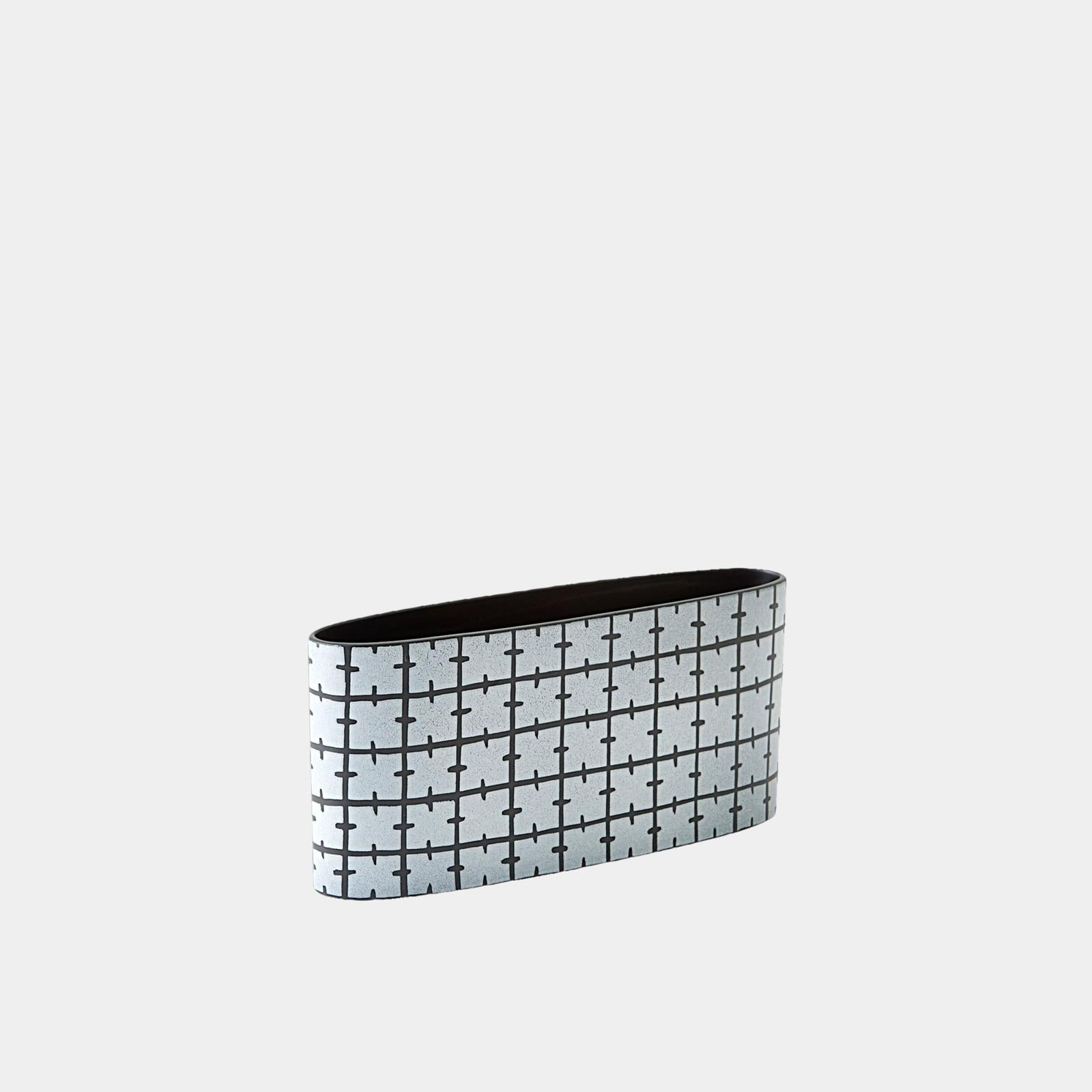Global Views Cuthbert Matte Black Stitch Vase