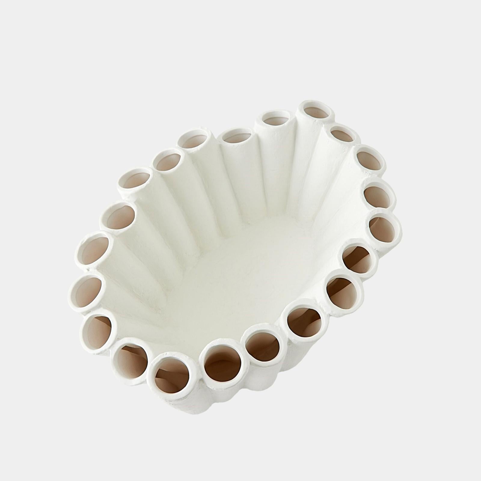 Global Views Stix Matte White Bowl