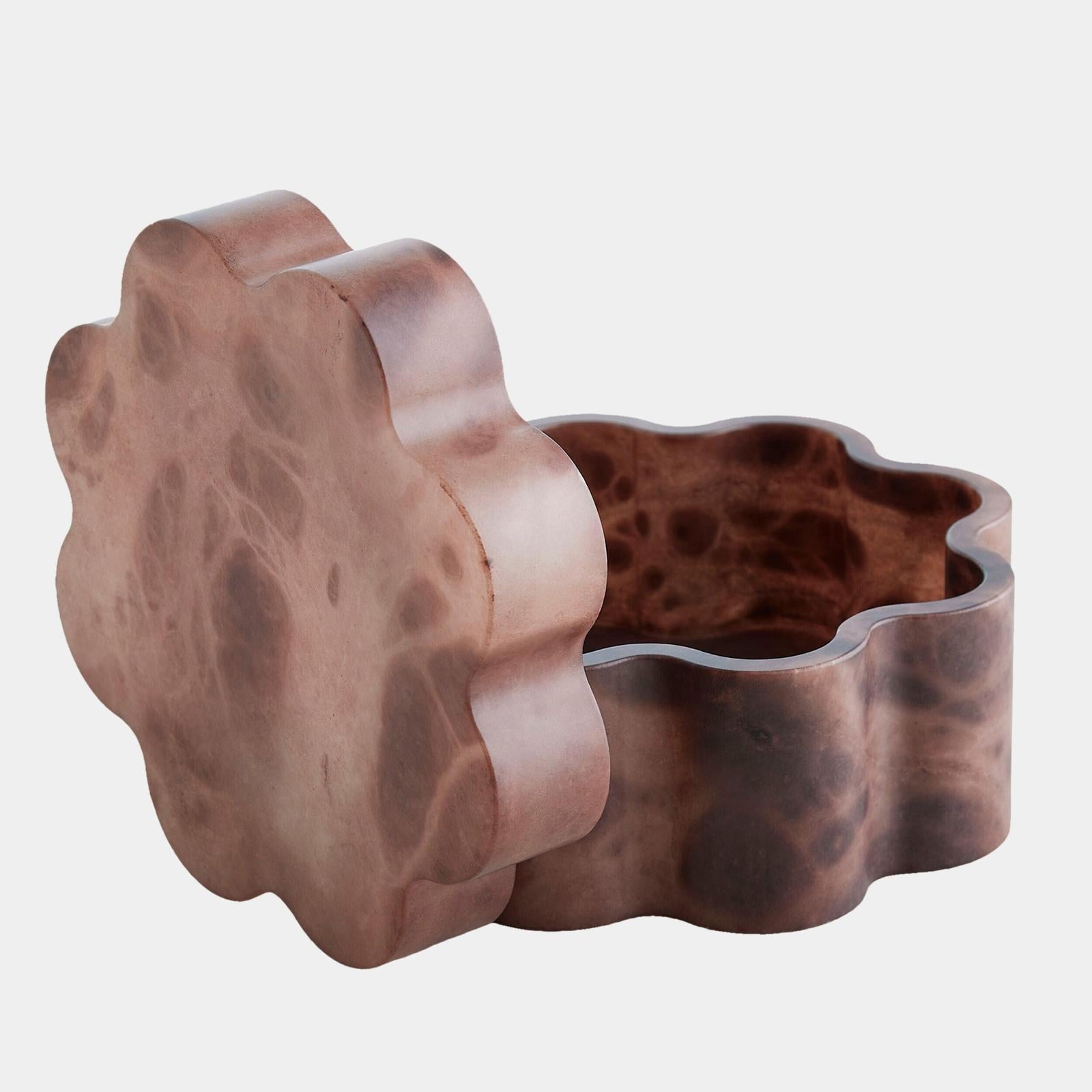 Global Views Cumulus Alabaster Wide Box Chocolate