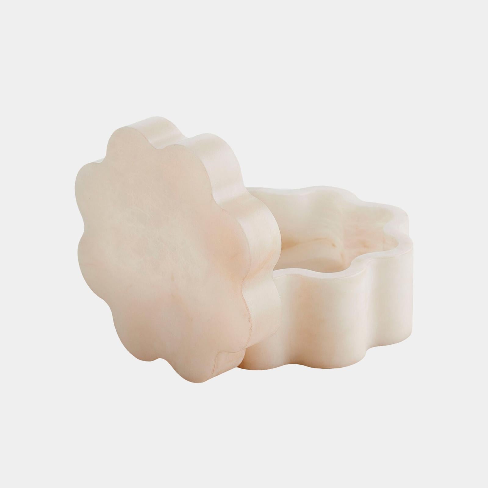 Global Views Cumulus Alabaster Wide Box Cream Clearance