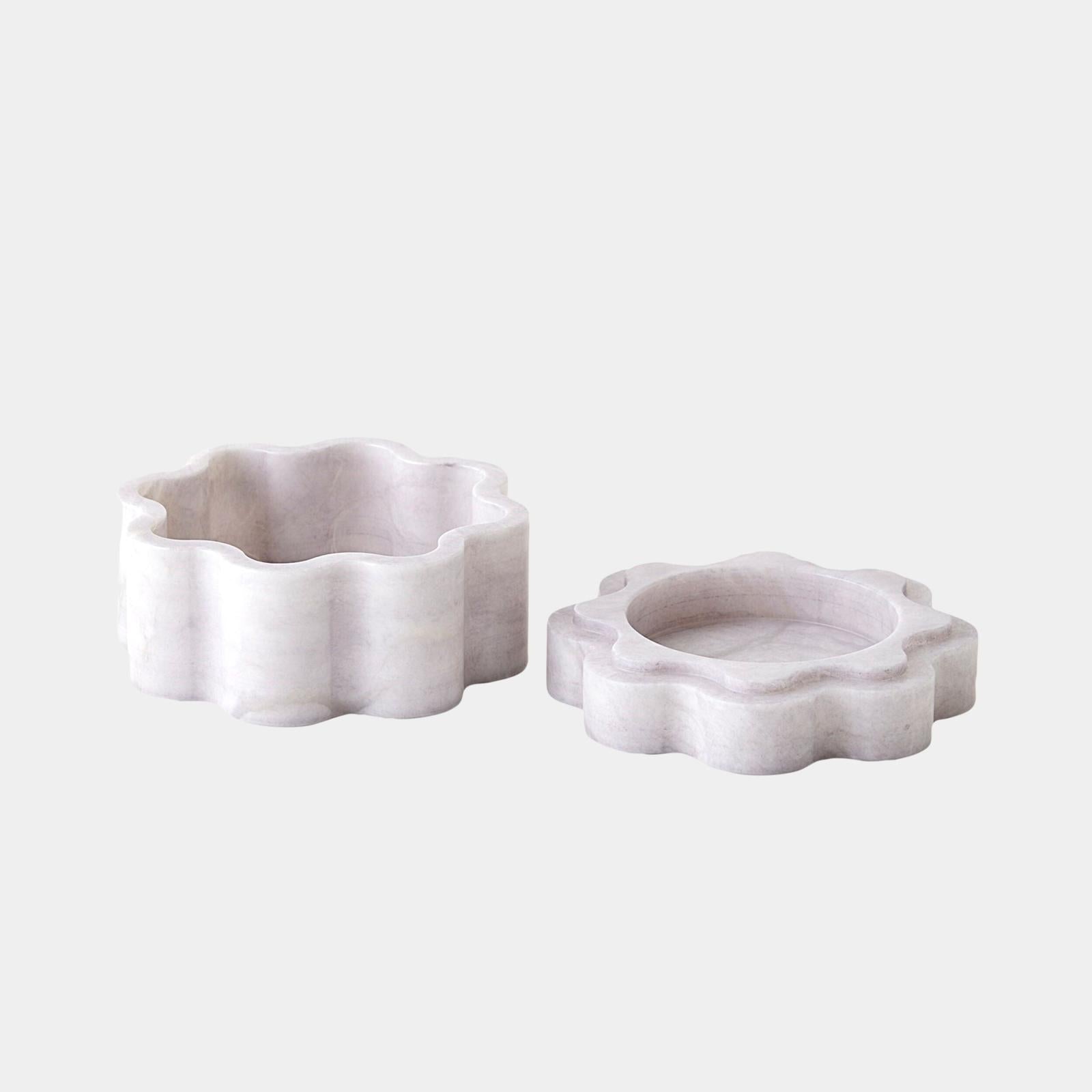 Global Views Cumulus Alabaster Wide Box Gray
