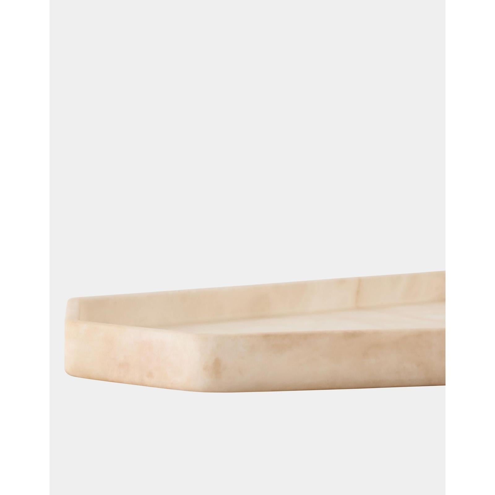 Global Views Polygon Tray Alabaster