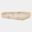 Global Views Polygon Tray Alabaster