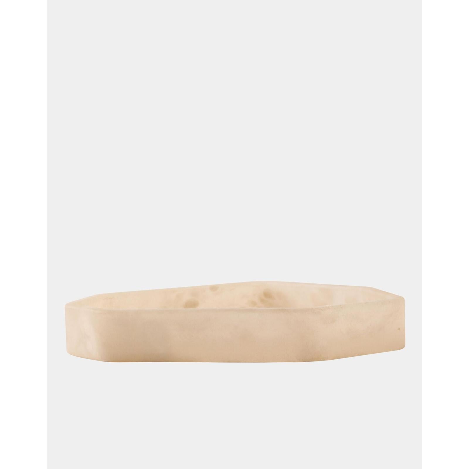 Global Views Polygon Tray Alabaster