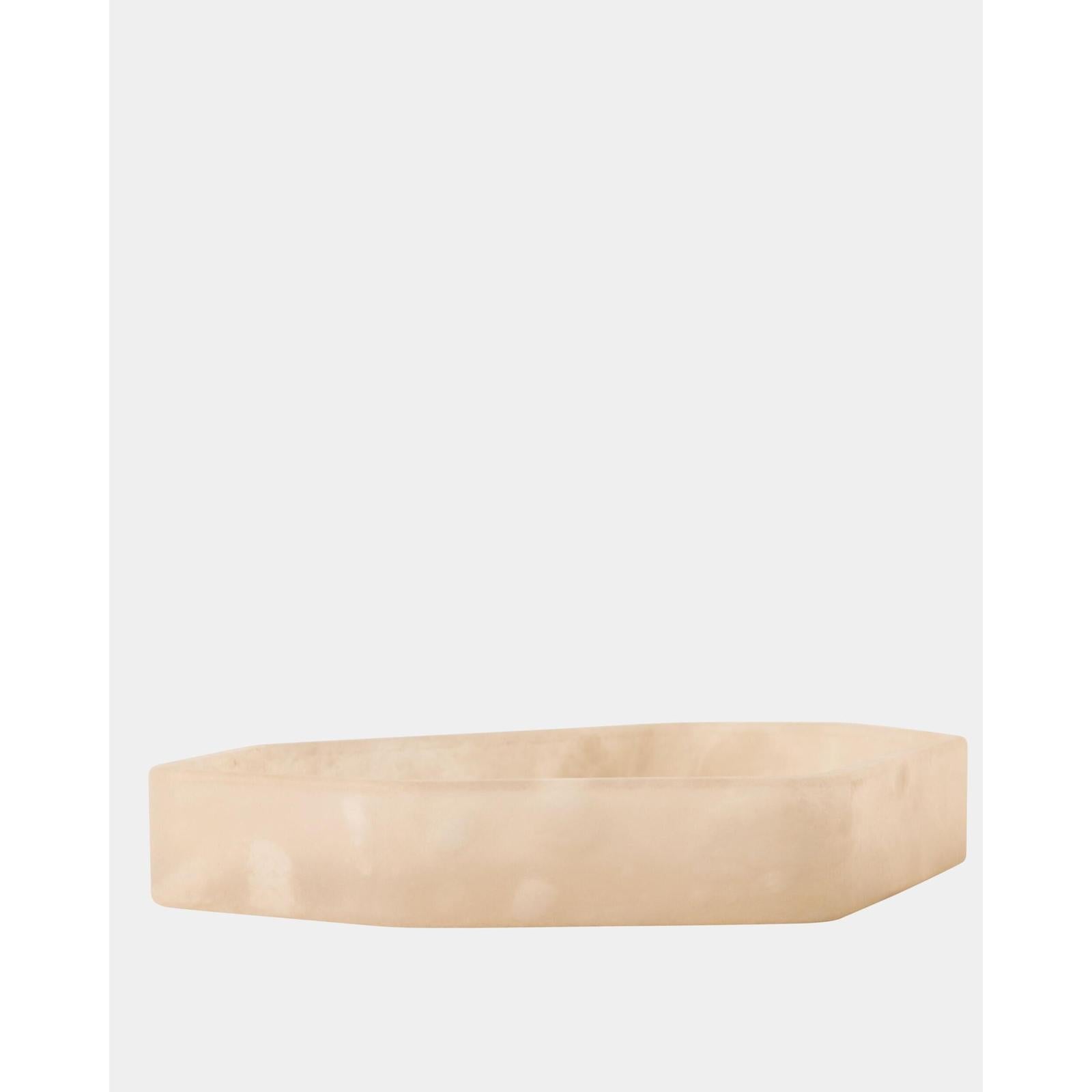 Global Views Polygon Tray Alabaster