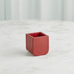 Global Views Radius Edge Leather Desk Accessories - Deep Red