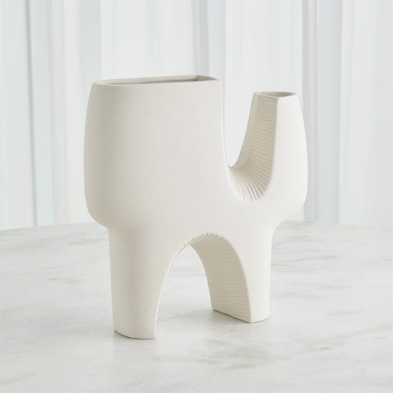 Global Views Matte White Cassel Vase