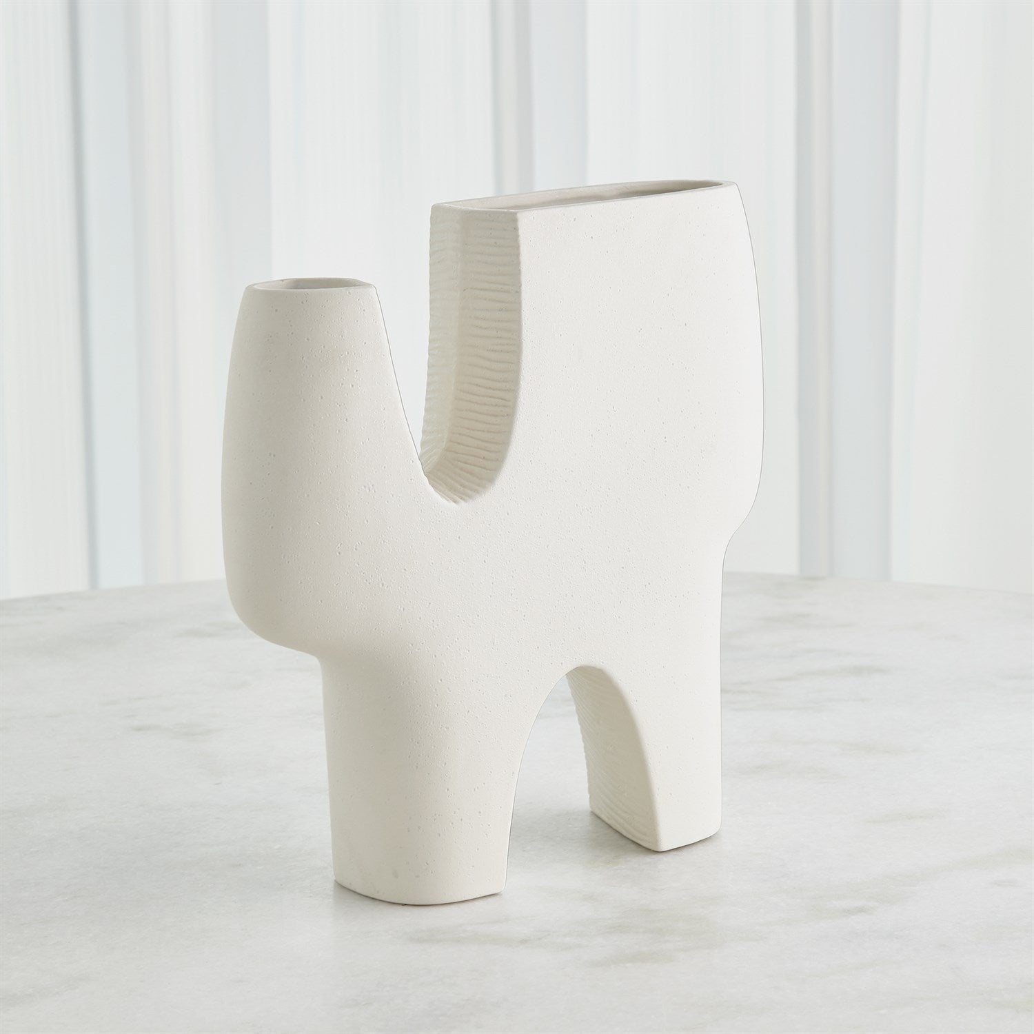 Global Views Matte White Cassel Vase