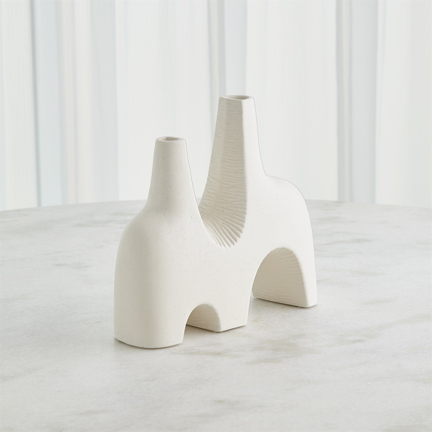 Global Views Matte White Cassel Vase