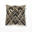 Global Views Black Gold Woven Lines Pillow DSC