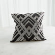 Global Views Black Silver Woven Lines Pillow DSC
