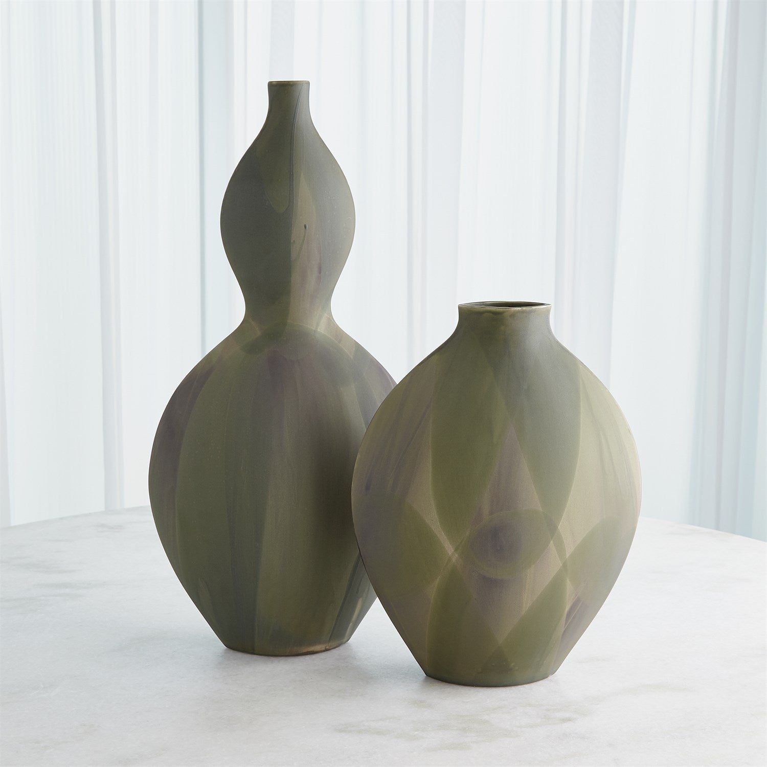 Global Views Washed Green Helios Vase