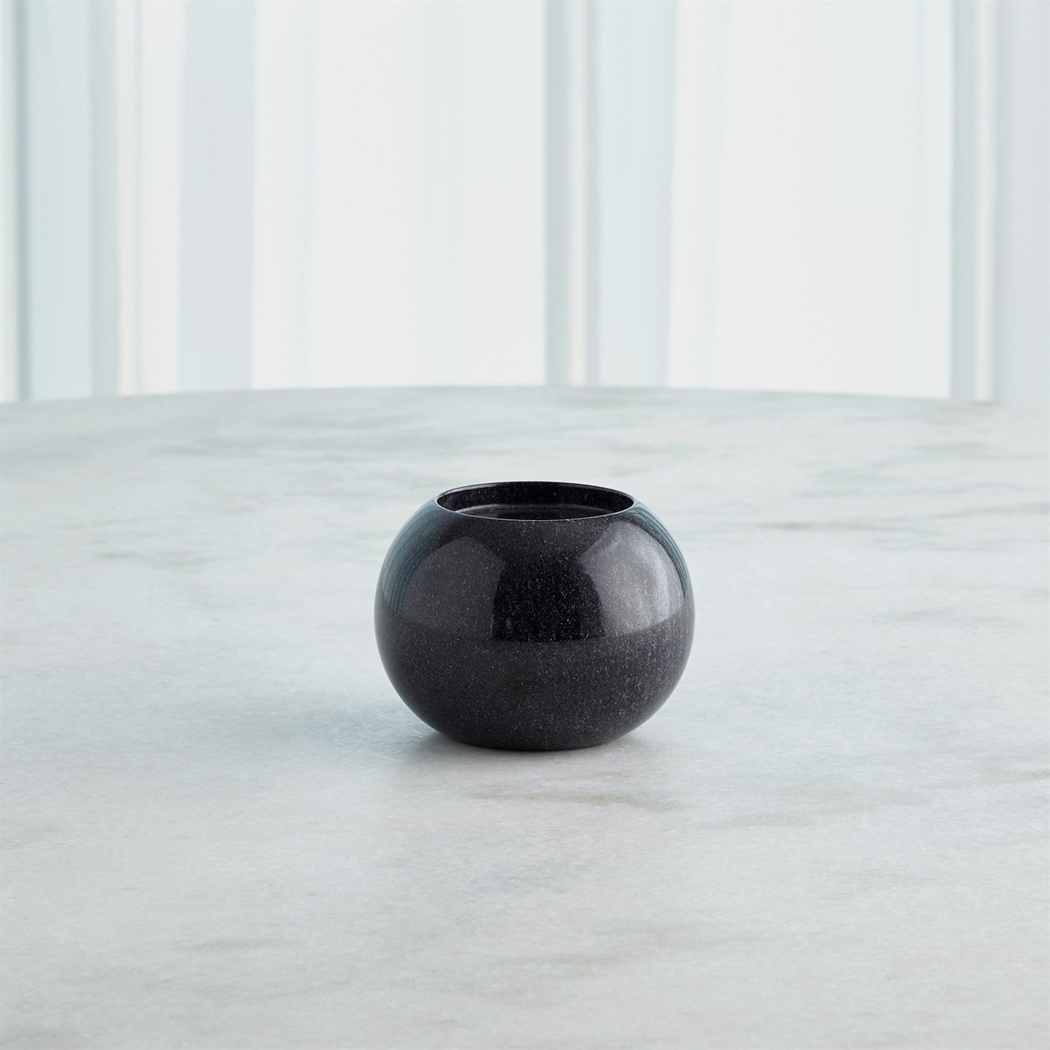 Global Views Black Globe Candle Holder