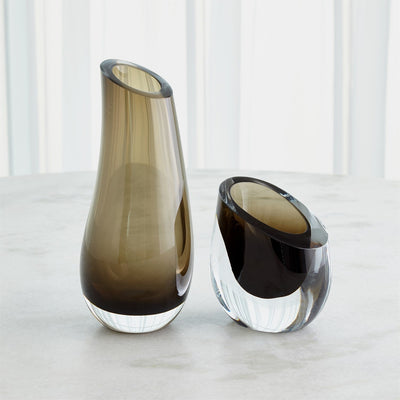 Global Views Smoke Slant Vase