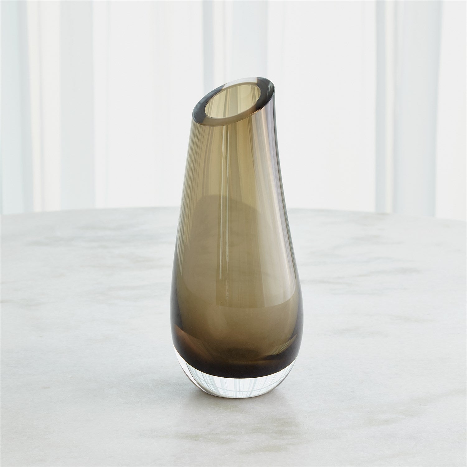 Global Views Smoke Slant Vase