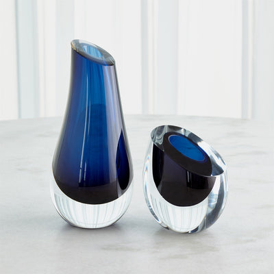 Global Views Blue Slant Vase