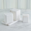 Global Views White Raggio Alabaster Box