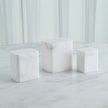 Global Views White Raggio Alabaster Box