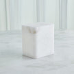 Global Views White Raggio Alabaster Box