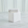 Global Views White Raggio Alabaster Box