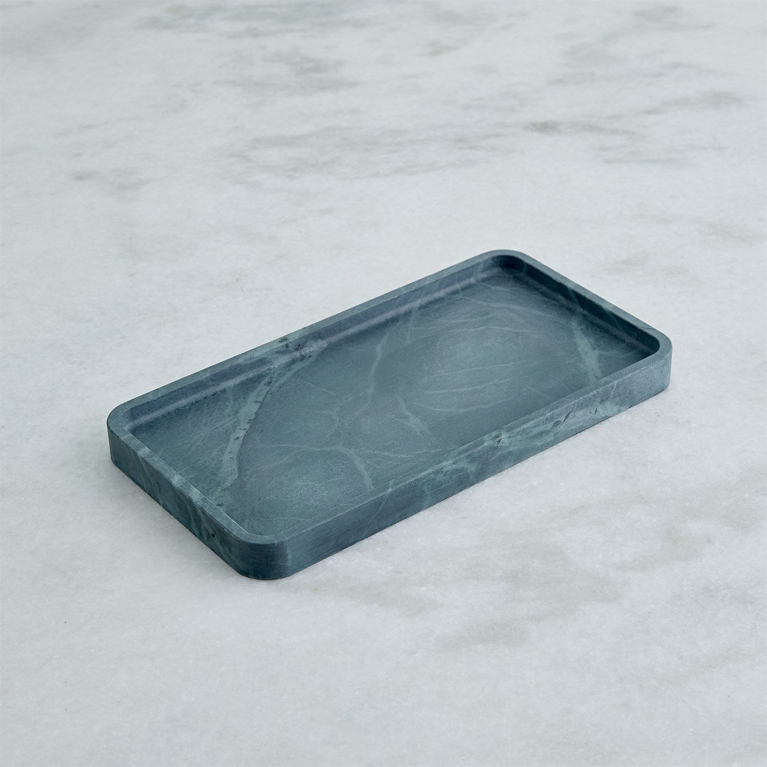Global Views Black Green Raggio Alabaster Tray