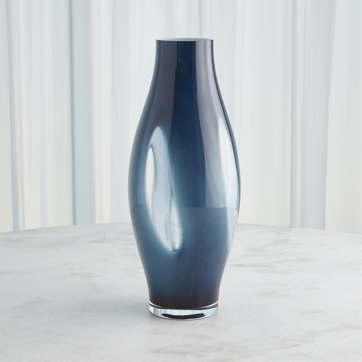 Global Views Night Blue Fly Through Vase