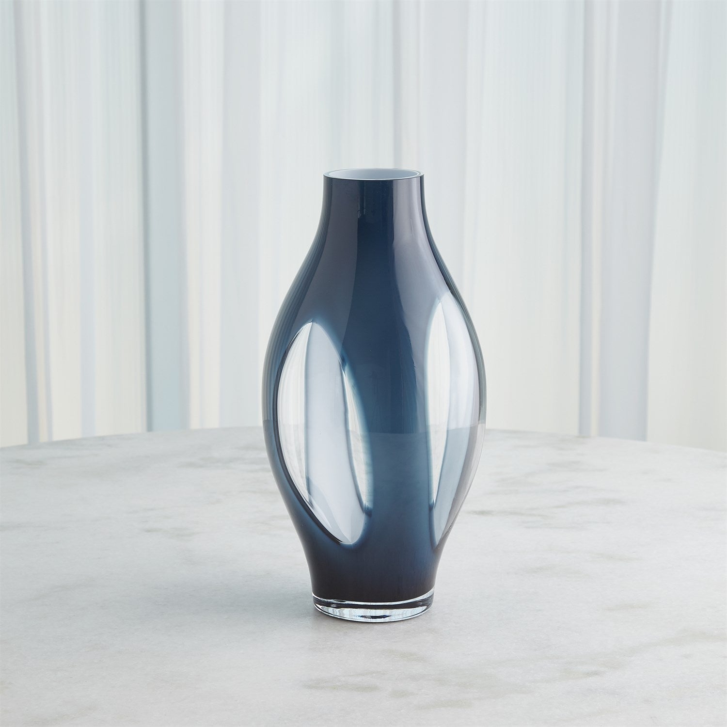 Global Views Night Blue Fly Through Vase