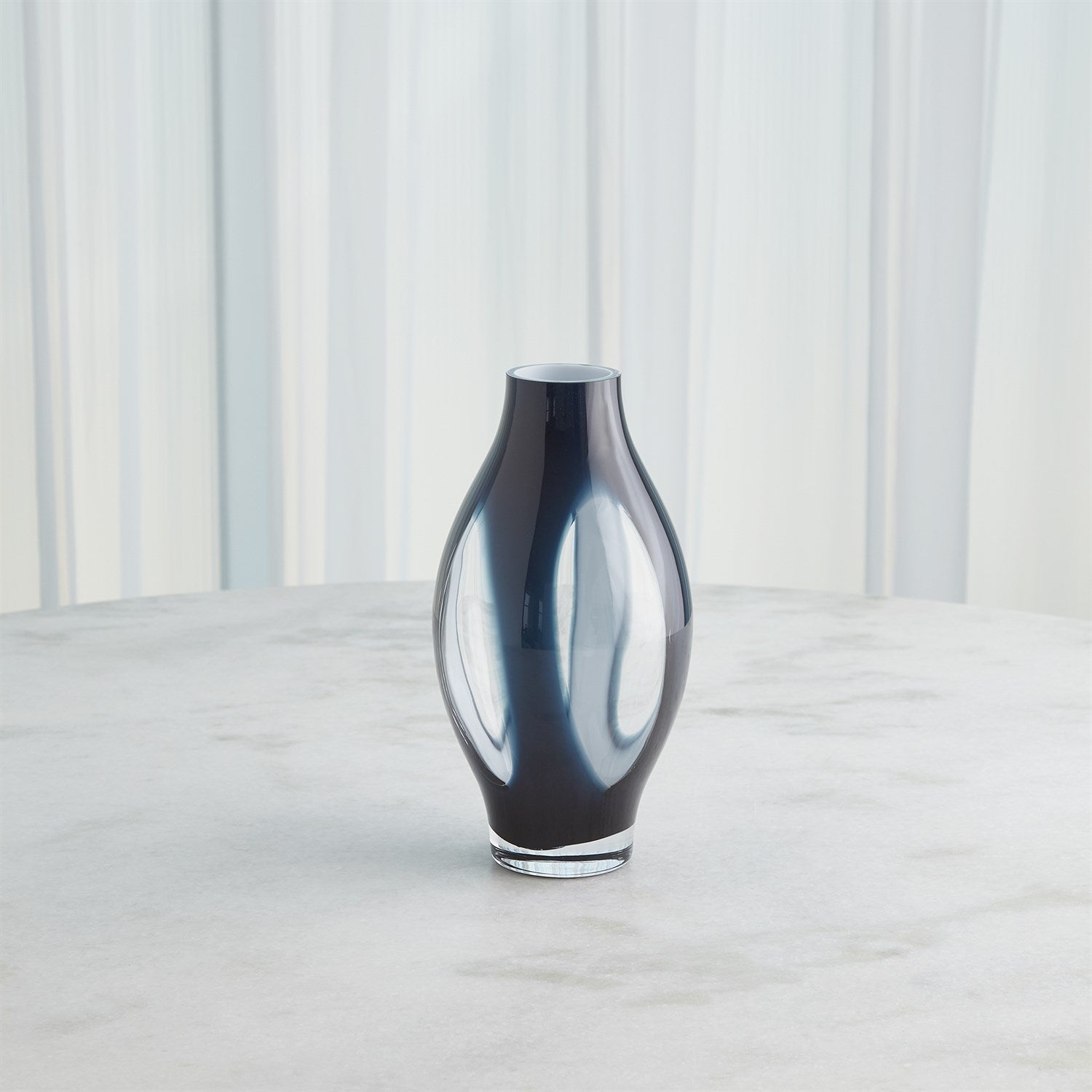 Global Views Night Blue Fly Through Vase