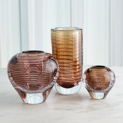 Global Views Amber Spiraled Vase