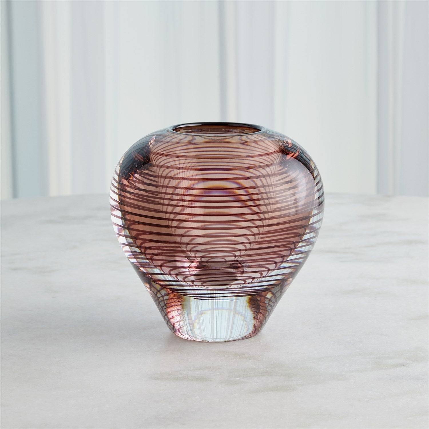 Global Views Amber Spiraled Vase