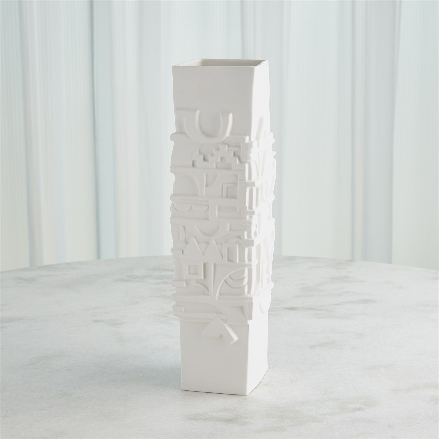 Global Views Matte White Totem Vase DSC