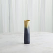 Global Views Grey Yellow Indent Vase & Bowl