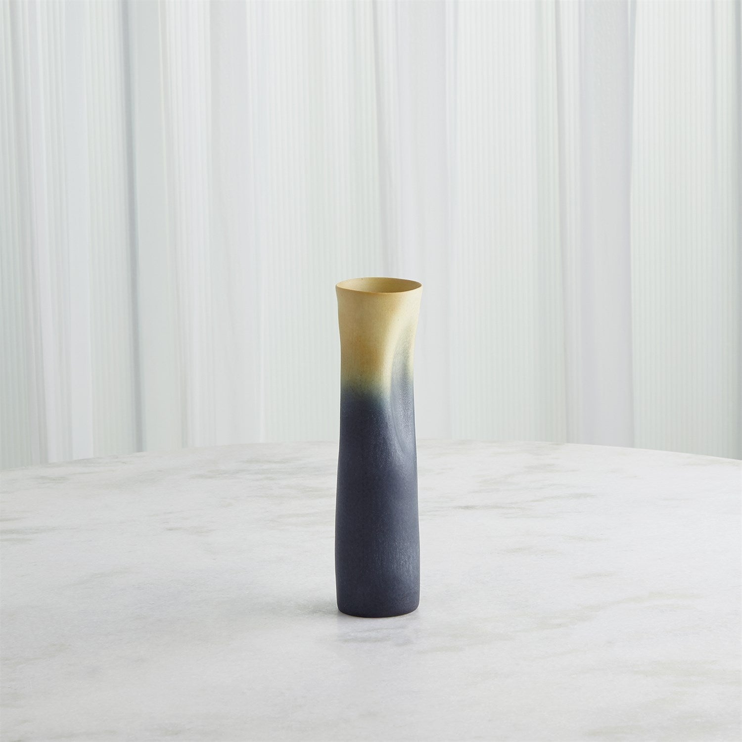 Global Views Grey Yellow Indent Vase & Bowl
