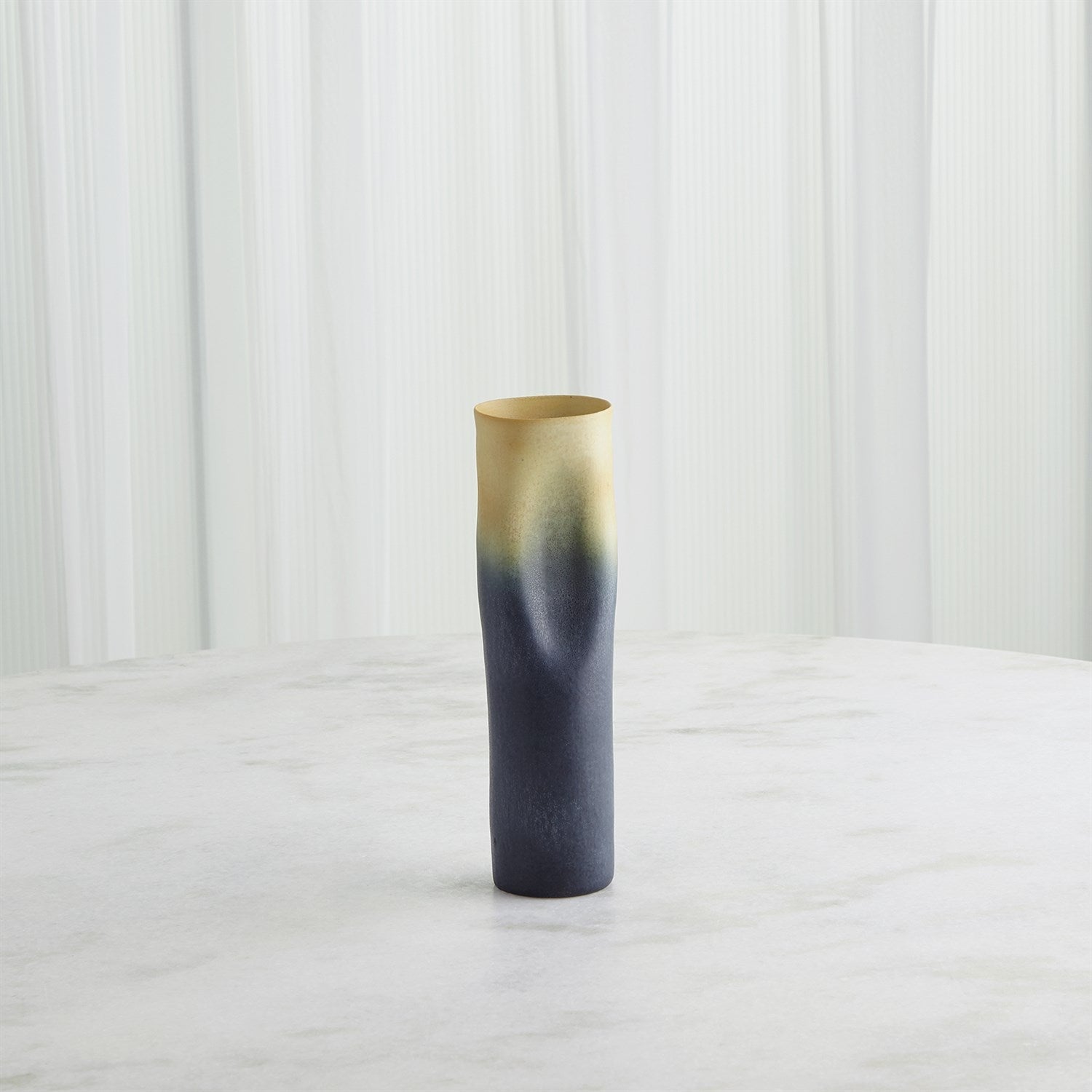 Global Views Grey Yellow Indent Vase & Bowl