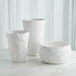 Global Views Matte White Chip Bowl & Vases