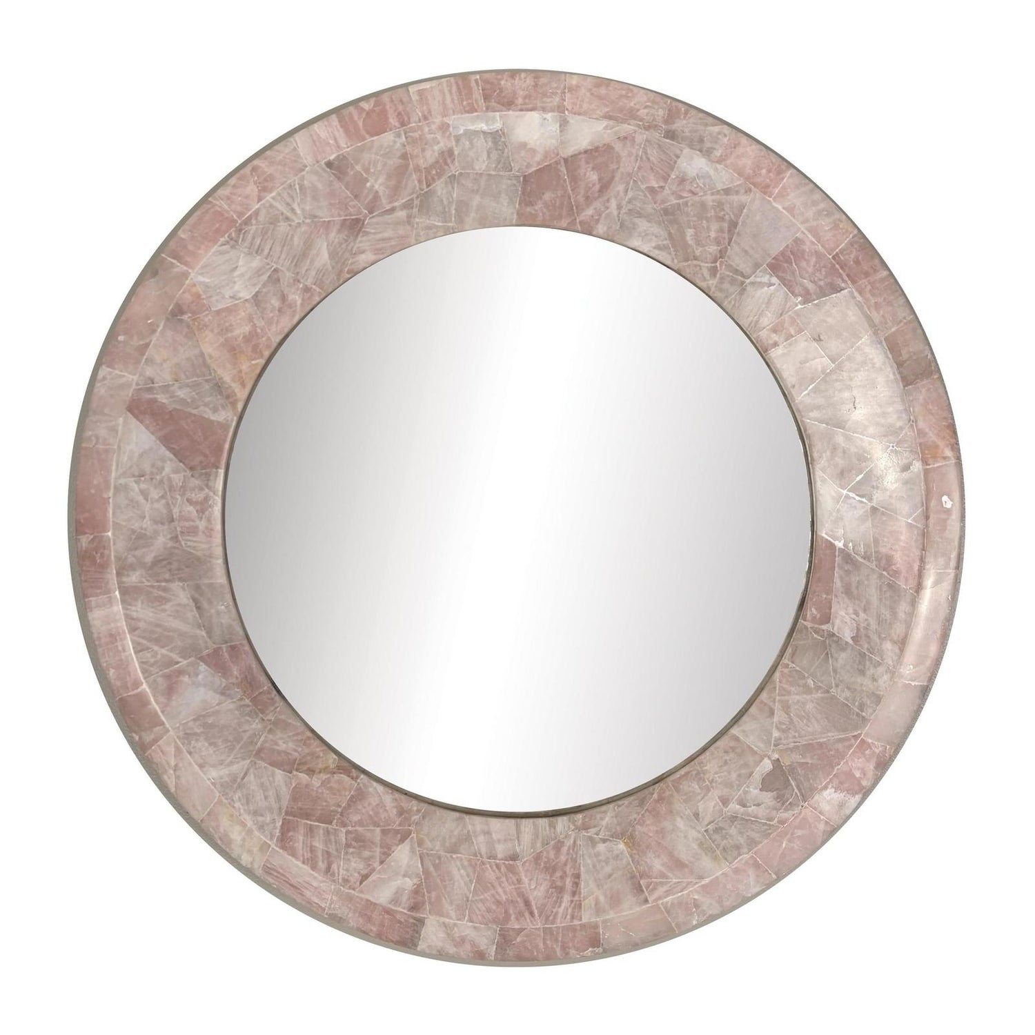 Ambella Coralie Pink Quartz Round Mirror