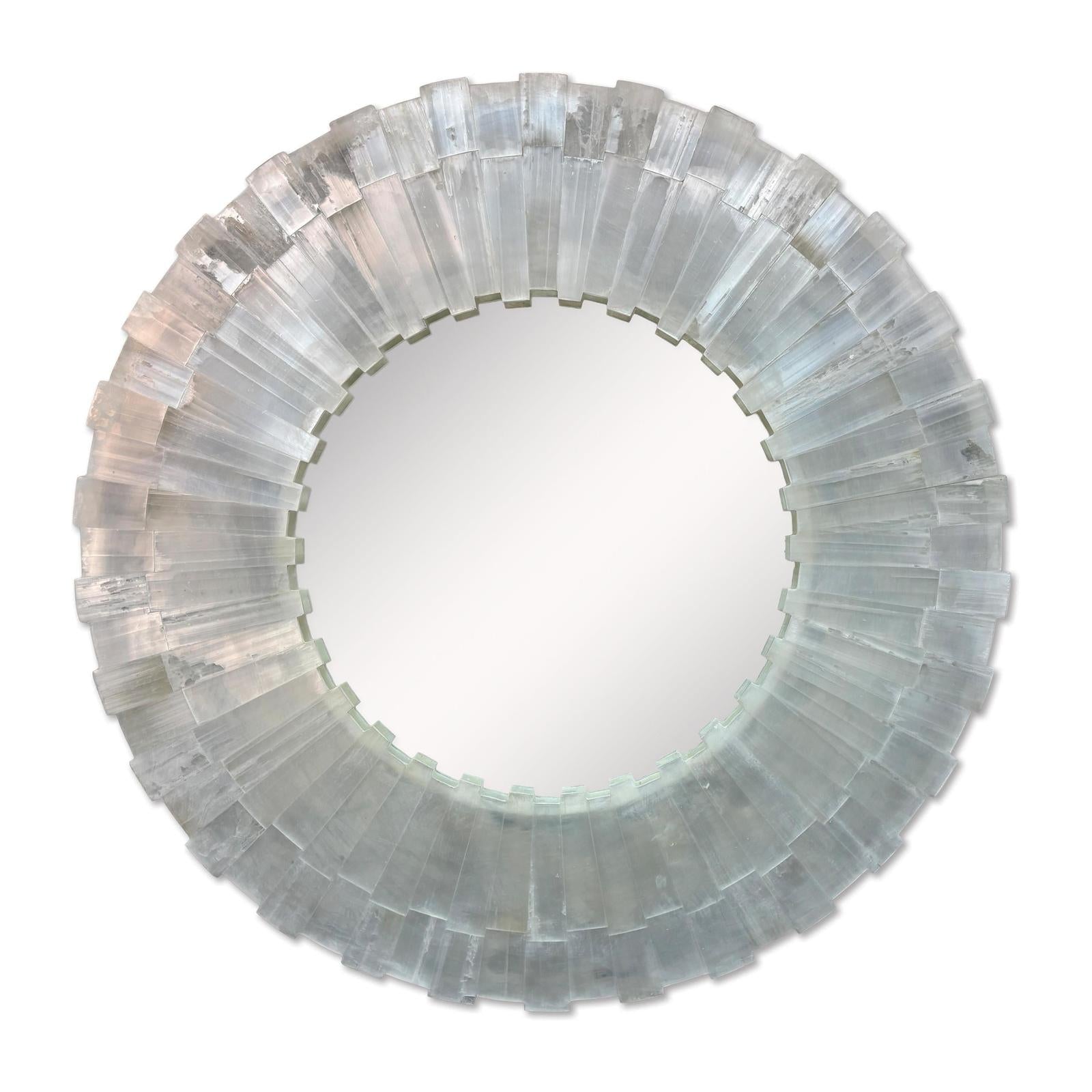 Ambella Selenite Round Mirror