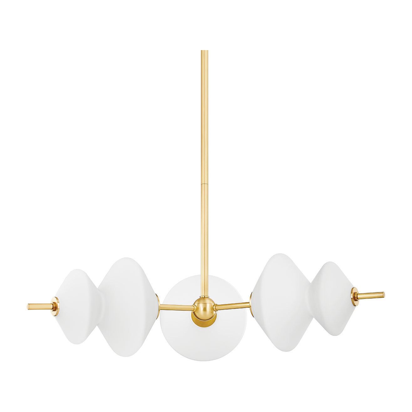 Hudson Valley Lighting Barrow 3 Light 60 inch Aged Brass Chandelier Ceiling Light